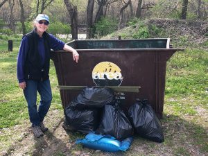 litter bags collected