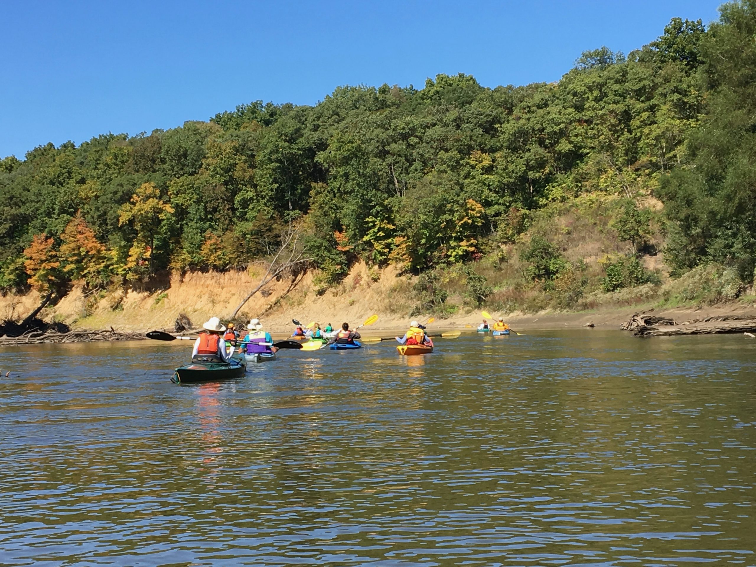 kayaking on sangamon river